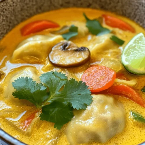 In the world of comfort food, few dishes can rival the warm embrace of a hearty soup. One standout is the Curry Dumpling Soup, a delightful fusion that melds the rich flavors of traditional curry with the comforting texture of dumplings. This dish is not only a feast for the palate but also a vibrant celebration of culinary cultures, showcasing how various cuisines can come together in a single bowl. The warmth of the curry, paired with the tender dumplings, creates a satisfying meal that can brighten any day.