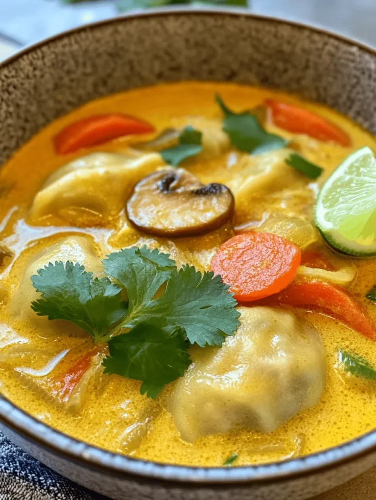 In the world of comfort food, few dishes can rival the warm embrace of a hearty soup. One standout is the Curry Dumpling Soup, a delightful fusion that melds the rich flavors of traditional curry with the comforting texture of dumplings. This dish is not only a feast for the palate but also a vibrant celebration of culinary cultures, showcasing how various cuisines can come together in a single bowl. The warmth of the curry, paired with the tender dumplings, creates a satisfying meal that can brighten any day.