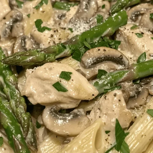 Welcome to a culinary journey that brings together the rich flavors of chicken, the earthiness of mushrooms, and the vibrant crunch of asparagus in a creamy pasta dish that is sure to tantalize your taste buds. Today, we are diving into a delightful recipe for Creamy Mushroom and Asparagus Chicken Penne. This dish is not only a feast for the eyes but also a wholesome meal that can be prepared in under an hour, making it an ideal choice for both weeknight dinners and special occasions.