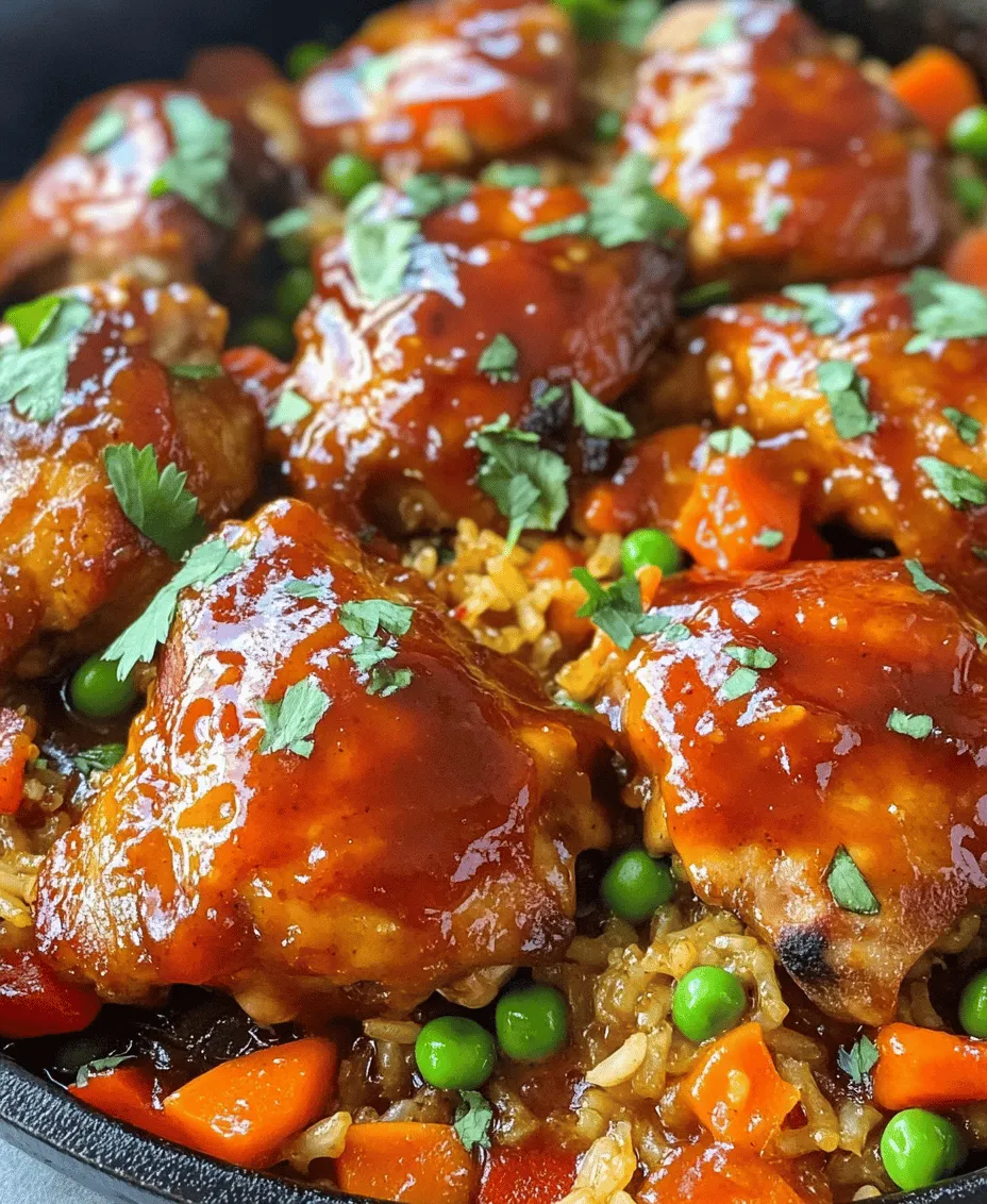 Welcome to the delightful world of One-Pan Honey BBQ Chicken Rice, a dish that combines the rich, smoky flavors of barbecue with the sweetness of honey in a wholesome, easy-to-make meal. This recipe is not only a treat for your taste buds but also a game-changer for your busy weeknights. With the demands of modern life, finding time to cook can be challenging, especially for families juggling work, school, and extracurricular activities. One-pan meals like this one save time on both preparation and cleanup, allowing you to enjoy a hearty dish without the hassle of multiple pots and pans.