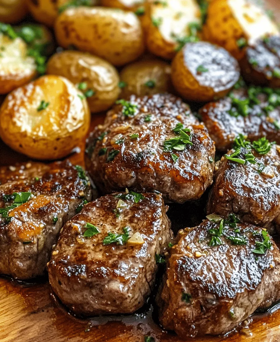 Garlic Butter Steak Bites and Potatoes is a dish that encapsulates the essence of comfort food while still allowing for a touch of gourmet flair. This recipe perfectly marries the robust flavors of tender steak, the hearty goodness of baby potatoes, and the aromatic allure of garlic butter. Not only is it a feast for the senses, but it also brings a delightful simplicity to your dinner table, making it the ideal choice for both casual weeknight meals and special occasions.