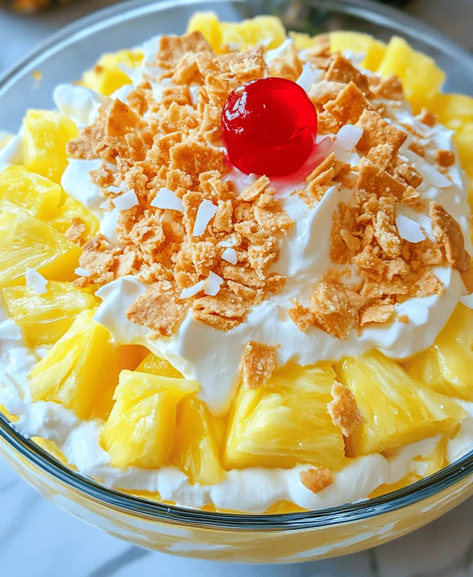 As the summer sun shines brightly and the air fills with warmth, there's nothing quite like the refreshing taste of tropical desserts to elevate your gatherings. One such delightful treat is the <strong>Tropical Pineapple Cream Dessert</strong>—a no-bake wonder that captures the essence of sun-soaked shores and sweet, juicy fruit. This dessert is not just about flavor; it’s about ease and accessibility, making it perfect for both experienced bakers and kitchen novices alike.” /></p>
</p>
<h3>Mixing Process: Achieving the Right Consistency</h3>
</p>
<p>To create a successful No Bake Pineapple Cream Dessert, the mixing process is crucial. Begin by preparing your ingredients and tools. Ensure your mixing bowl and beaters are cold, as this will help maintain the temperature of the cream while whipping. Start by adding the heavy cream to the bowl, and gradually increase the speed of your mixer.</p>
</p>
<p><strong>Whipping the Cream</strong></p>
</p>
<p>As you whip the cream, you should watch for the transformation from liquid to soft peaks. Soft peaks form when you lift the beater out of the cream and the mixture holds its shape, bending slightly at the tips. This stage is important, as it adds air into the mixture, creating a light and fluffy texture. Continue to beat until you reach stiff peaks, where the cream stands tall without drooping. This is the ideal stage for folding in other ingredients without losing volume.</p>
</p>
<p><strong>Importance of Stiff Peaks and Folding Techniques</strong></p>
</p>
<p>Stiff peaks are essential for ensuring that your dessert has a light and airy texture, which contrasts beautifully with the creamy filling and crunchy crust. When folding, use a rubber spatula to gently scoop from the bottom of the bowl and lift the whipped cream over the other ingredients. This technique should be done with a gentle hand, taking care not to over-mix, which can deflate the whipped cream and lead to a denser dessert.</p>
</p>
<h3>Incorporating Pineapple and Vanilla</h3>
</p>
<p>After achieving the perfect whipped cream, it’s time to incorporate the pineapple and vanilla extract.</p>
</p>
<p><strong>How to Fold in Ingredients Without Deflating the Whipped Cream</strong></p>
</p>
<p>First, combine your crushed pineapple and vanilla extract in a separate bowl. Make sure to drain the pineapple thoroughly to avoid excess moisture, which can affect the texture of your dessert. Once combined, carefully scoop a portion of the whipped cream into the pineapple mixture. This method lightens the mixture, making it easier to fold back into the remaining whipped cream.</p>
</p>
<p>Using the gentle folding technique described earlier, continue to incorporate the pineapple mixture until it’s evenly distributed. The goal is to maintain the airiness of the whipped cream while ensuring every bite is infused with that tropical flavor.</p>
</p>
<h3>Layering the Dessert</h3>
</p>
<p>With your filling ready, you can now focus on the art of layering.</p>
</p>
<p><strong>Techniques for Achieving Beautiful Layers and Presentation</strong></p>
</p>
<p>Start with a base of the graham cracker crust in your serving dish. Use a spatula to spread an even layer of the pineapple cream mixture over the crust. For a visually appealing dessert, consider alternating layers of the crust and filling. This not only creates an attractive presentation but also adds texture and flavor in every bite.</p>
</p>
<p>You can use individual serving cups for a more modern approach, allowing guests to appreciate the layers. For a larger gathering, a trifle dish or a glass baking dish works beautifully. When layering, take your time to smooth out each layer, ensuring that each is evenly distributed. The goal is to create a stunning visual that showcases the tropical ingredients.</p>
</p>
<h3>Chilling for the Perfect Texture</h3>
</p>
<p>Once assembled, it’s crucial to chill the dessert.</p>
</p>
<p><strong>Explanation of Why Chilling is Essential for Flavor Melding</strong></p>
</p>
<p>Chilling allows the layers to set properly, and it melds the flavors, resulting in a harmonious blend of creamy and tropical notes. Ideally, you should refrigerate the dessert for at least 4 hours or overnight. This step is vital for achieving the right consistency, as it helps the filling firm up and the flavors develop further.</p>
</p>
<h3>Final Touches Before Serving</h3>
</p>
<p>As your dessert chills, consider how you want to present it.</p>
</p>
<p><strong>Suggestions for Garnishing and Enhancing Presentation</strong></p>
</p>
<p>Before serving, garnish your No Bake Pineapple Cream Dessert with toasted coconut, fresh pineapple chunks, or a sprinkle of finely chopped mint for a pop of color. You can also drizzle a bit of melted white chocolate over the top for an elegant finish. These final touches not only enhance the visual appeal but also add an extra layer of flavor and texture.</p>
</p>
<h3>Flavor Profile and Texture Analysis</h3>
</p>
<p>The combination of flavors in this dessert is a delightful exploration of creamy, sweet, and tropical notes.</p>
</p>
<p><strong>Examination of the Combination of Flavors: Creamy, Sweet, and Tropical</strong></p>
</p>
<p>The rich, creamy filling contrasts beautifully with the tangy sweetness of pineapple, creating a refreshing experience with every bite. The graham cracker crust adds a buttery, crunchy texture that balances the softness of the filling, making each spoonful satisfying. This dessert is not just a treat for the taste buds but also a feast for the eyes, making it perfect for any gathering.</p>
</p>
<p><strong>Discussion on the Texture Contrasts Between the Creamy Filling and the Crunchy Crust</strong></p>
</p>
<p>The interplay of textures is one of the highlights of this dessert. The creamy filling melts in your mouth while the crust provides a delightful crunch that enhances the overall experience. This contrast is key in keeping the dessert from feeling overly rich, as the texture variations provide a refreshing break.</p>
</p>
<p><strong>Suggestions for Pairing with Beverages or Other Dishes</strong></p>
</p>
<p>To elevate your dessert experience, consider pairing this tropical delight with a light beverage such as iced tea, coconut water, or a fruity sangria. For a complete meal, serve it after a light summer salad or grilled shrimp dish. The refreshing nature of the dessert complements lighter fare beautifully, making it an excellent choice for summer gatherings.</p>
</p>
<h3>Serving Suggestions and Variations</h3>
</p>
<p>When it comes to serving your No Bake Pineapple Cream Dessert, there are numerous options.</p>
</p>
<p><strong>Ideas for Serving Sizes and Presentation Styles (Individual Cups, Large Dish, etc.)</strong></p>
</p>
<p>For a casual family gathering, consider serving the dessert in individual cups, allowing each guest to enjoy their own portion. If you’re hosting a larger event, a well-presented trifle or a large glass dish will be an impressive centerpiece. Each option allows for easy serving and encourages guests to indulge in this tropical treat.</p>
</p>
<p><strong>Variations Based on Seasonal Fruits or Dietary Preferences</strong></p>
</p>
<p>This recipe is incredibly versatile. You can swap the pineapple for other tropical fruits like mango or passionfruit, creating a different flavor profile each time. For those with dietary restrictions, consider using coconut cream instead of heavy cream for a dairy-free option or low-fat cream cheese for a lighter version. This flexibility makes the dessert not only accommodating for various diets but also fun to experiment with different flavor combinations.</p>
</p>
<p><strong>Exploring Cultural Variations of Similar Desserts</strong></p>
</p>
<p>Around the world, many cultures have similar no-bake desserts that capture the essence of tropical flavors. For instance, the Brazilian “Pavê” or the Filipino “Leche Flan” both offer variations on layered desserts that can inspire your own creations. Exploring these cultural interpretations can introduce new flavors and textures, enriching your dessert repertoire.</p>
</p>
<h3>Health Considerations</h3>
</p>
<p>While indulgent, this dessert can also be enjoyed mindfully.</p>
</p>
<p><strong>Nutritional Breakdown of the Dessert Ingredients</strong></p>
</p>
<p>A typical serving of No Bake Pineapple Cream Dessert, depending on the ingredients used, will contain calories primarily from the cream, sugar, and crust. However, the inclusion of pineapple also provides essential vitamins and minerals, such as vitamin C and manganese.</p>
</p>
<p><strong>Discussion on Moderation and Indulgence in Desserts</strong></p>
</p>
<p>Desserts are a delightful part of culinary culture, but moderation is always key. Enjoying this tropical delight as an occasional treat allows you to savor the flavors without overindulgence.</p>
</p>
<p><strong>Alternative Ingredients for Healthier Versions (e.g., Low-Fat Cream Cheese)</strong></p>
</p>
<p>For those looking to create a healthier version, consider using low-fat cream cheese or Greek yogurt in place of heavy cream. This substitution maintains the creamy texture while reducing calories and fat content. Additionally, sweetening with natural sweeteners like honey or agave syrup can elevate the health aspect without compromising flavor.</p>
</p>
<h3>Conclusion</h3>
</p>
<p>The No Bake Pineapple Cream Dessert is a delightful fusion of tropical flavors and creamy textures that is both easy to prepare and satisfying to enjoy. Its simplicity makes it an ideal choice for gatherings, whether you’re hosting a summer barbecue or a cozy family dinner.</p>
</p>
<p>This dessert not only impresses with its beautiful layers and refreshing taste but also allows you to connect with your loved ones through the joy of cooking and sharing. So, gather your ingredients, embrace the process, and let the tropical delight bring a smile to your face and those of your friends and family. The ease of preparation and the joy it brings to the table make this dessert a must-try for any occasion. Enjoy the process, and celebrate the moments shared over this delicious tropical treat!</p>
<div id=