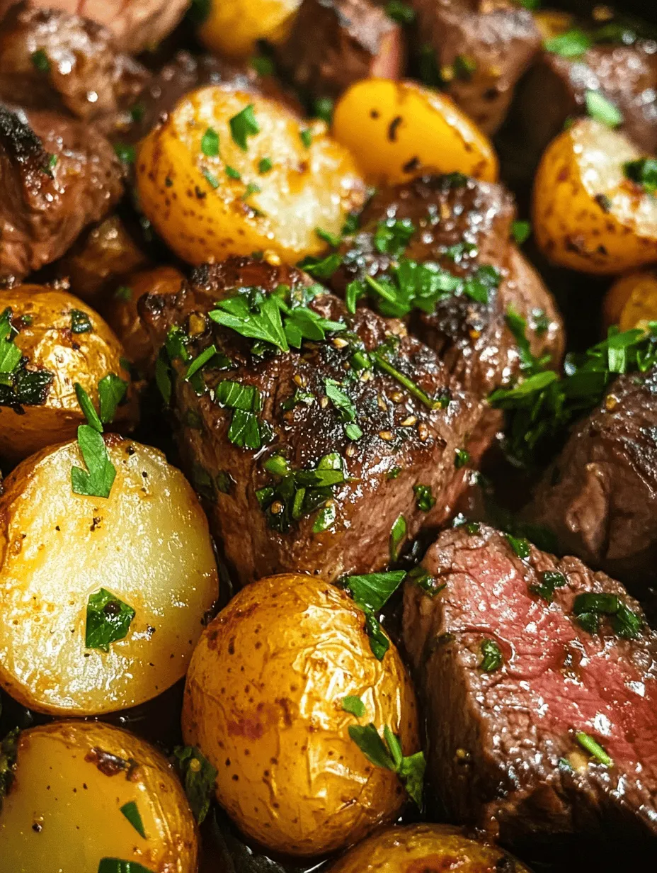 The magic of Garlic Butter Steak Bites and Potatoes lies in its core ingredients. Each component plays a crucial role in creating the dish’s delightful flavor profile and texture.