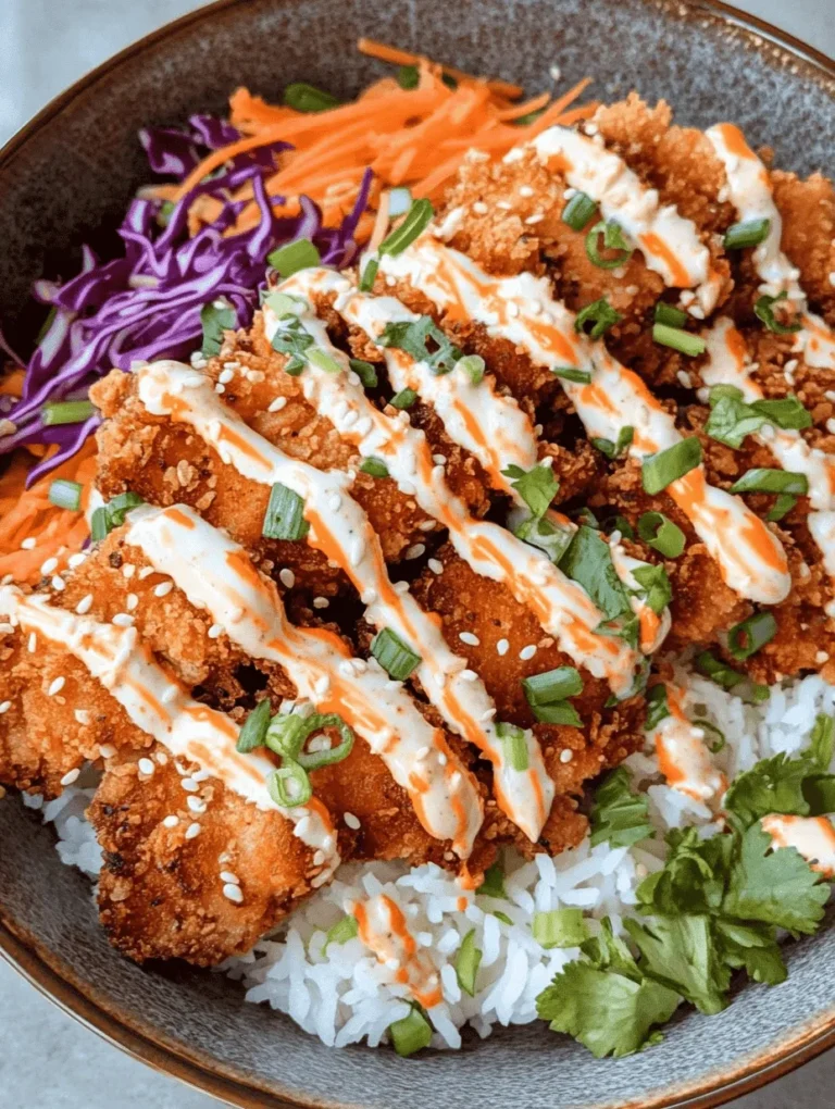 Bang Bang Chicken Bowls have burst onto the culinary scene as a delightful fusion of flavors and textures, offering a satisfying meal that pleases both the palate and the eye. This dish features juicy, crispy chicken paired with a medley of fresh vegetables, all drizzled with a creamy, spicy sauce that elevates every bite. The balance of crunch from the chicken and the freshness of the veggies makes these bowls not just a meal but an experience.