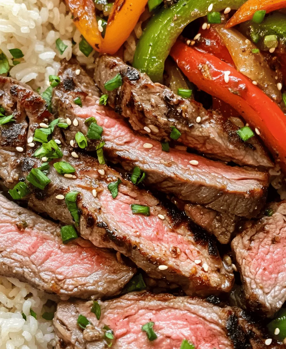 Sizzling Pepper Steak with Onions is a culinary delight that encapsulates the essence of Asian-inspired cooking. This dish combines tender flank steak with the vibrant colors and flavors of bell peppers and onions, all brought together in a savory sauce that tantalizes the taste buds. The result is a dish that is not only visually appealing but also rich in flavor and satisfying in every bite. Whether you are preparing a weeknight dinner or looking to impress guests at your next gathering, this recipe offers a fantastic balance of taste and ease of preparation.