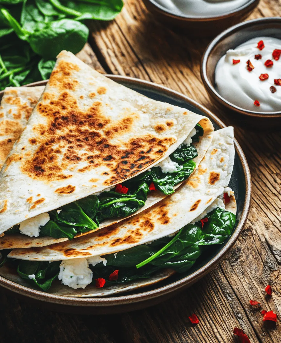 To create the perfect Spinach and Feta Quesadillas, it's essential to understand the key ingredients that come together to form this delicious dish. Each component contributes not only to the flavor but also to the nutritional profile of the quesadilla. Below, we delve into each ingredient and its significance.