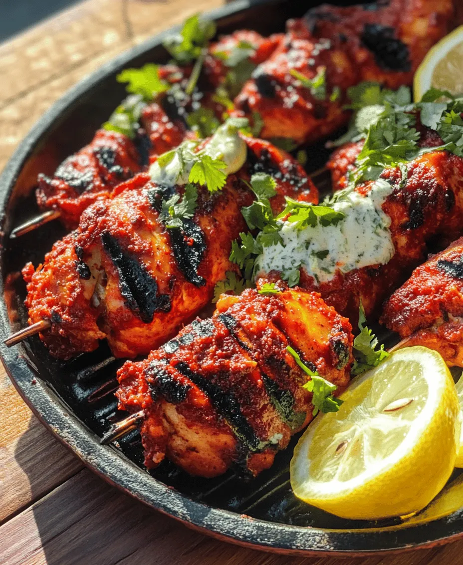 Grilled Tandoori Chicken is a dish that captures the essence of Indian cuisine, bringing together a symphony of spices, marinated chicken, and the distinctive smoky flavor of the grill. Originating from the Indian subcontinent, Tandoori chicken is traditionally cooked in a tandoor—a clay oven that reaches high temperatures, giving the chicken its signature charred exterior while locking in moisture. This dish is not just a meal; it's a celebration of flavors and aromas that transport you straight to the bustling streets of India.