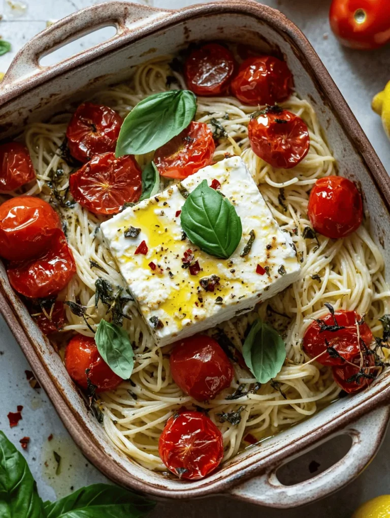 Feta Fiesta Pasta is more than just a meal; it’s an experience. The creamy feta melts into the pasta, creating a rich sauce that clings to each piece, while the roasted cherry tomatoes add a burst of sweetness and acidity. This dish is not just visually stunning but also incredibly easy to make, making it an ideal choice for both novice cooks and seasoned chefs. The combination of flavors and textures makes it a standout option for gatherings, where it can serve as a main course or a side dish.