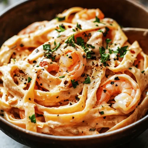 Creamy Garlic Shrimp Pasta is a dish that tantalizes the taste buds and warms the heart. It’s the perfect combination of succulent shrimp, aromatic garlic, and rich cream, all enveloped in your pasta of choice. This dish offers a delightful experience that brings together the essence of comfort food and a touch of gourmet flair. Whether you’re planning a casual dinner with friends or a special occasion, this creamy pasta recipe is sure to impress.