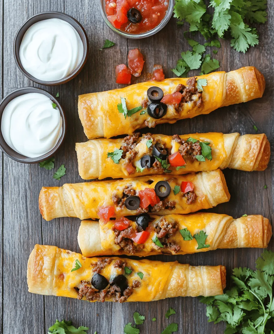 Are you tired of the same old taco night? Looking to spice things up while still enjoying those beloved flavors? Allow us to introduce you to Cheesy Taco Sticks—an irresistible recipe that elevates traditional tacos into a fun, easy-to-make snack or main dish. Perfect for gatherings, family dinners, or as a quick bite when hunger strikes, these cheesy delights combine the savory taste of tacos with the gooey goodness of melted cheese, all wrapped in flaky crescent roll dough.