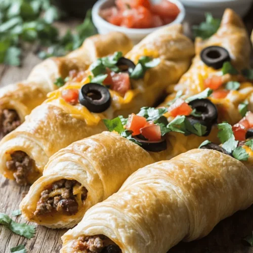 Are you tired of the same old taco night? Looking to spice things up while still enjoying those beloved flavors? Allow us to introduce you to Cheesy Taco Sticks—an irresistible recipe that elevates traditional tacos into a fun, easy-to-make snack or main dish. Perfect for gatherings, family dinners, or as a quick bite when hunger strikes, these cheesy delights combine the savory taste of tacos with the gooey goodness of melted cheese, all wrapped in flaky crescent roll dough.