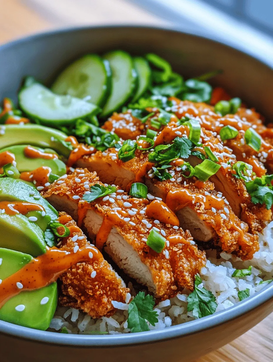The Bang Bang Chicken Bowl is a delicious and visually stunning dish that has recently captured the hearts of food enthusiasts everywhere. Combining crispy fried chicken, vibrant fresh vegetables, and a creamy, spicy sauce, this bowl meal offers a delightful mix of textures and flavors. The crispy chicken provides a satisfying crunch, while the fresh vegetables bring a refreshing contrast, creating an appealing and well-rounded meal.