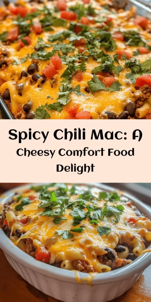 Get ready for a flavor explosion with this Spicy Chili Mac Delight! Made with ground beef or turkey, kidney and black beans, and a kick of chili spices, this dish is sure to please your taste buds. With gooey melted cheddar cheese and perfectly cooked elbow macaroni, it's comfort food at its finest. Perfect for family dinners or gatherings, this recipe is both hearty and satisfying. Garnish with cilantro or green onions for an extra touch. Cook up a cozy bowl today!