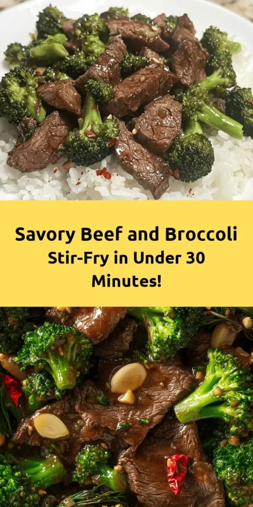 Discover a tantalizing way to enjoy a classic dish with this Wok-Tossed Savory Beef & Broccoli Delight! Tender beef flank steak and vibrant broccoli florets are combined with a rich, flavorful sauce featuring garlic, ginger, and a hint of sesame. Perfectly served over jasmine rice, this recipe provides a quick, satisfying meal in just 30 minutes. Ideal for busy weeknights or impressing guests, it's a must-try for any home cook!
