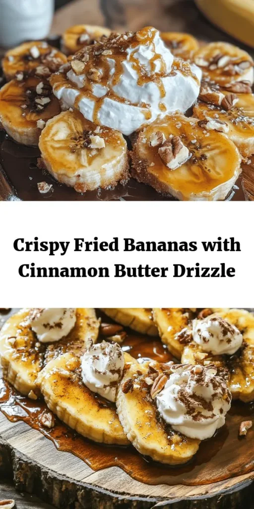 Indulge in these heavenly fried bananas drizzled with a luscious cinnamon butter sauce! Perfectly crispy on the outside and sweet on the inside, these treats are super easy to make. Just dip banana slices in a light batter, fry until golden, and serve with a warm cinnamon butter sauce. Top them with whipped cream, nuts, or chocolate for a decadent touch. A delightful dessert for any occasion that will have everyone coming back for more!
