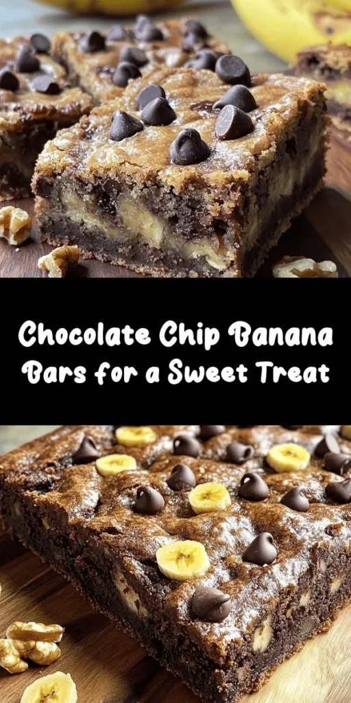 Indulge in the delightful goodness of these decadent chocolate chip banana bars! Made with ripe bananas, melted butter, and a perfect blend of sugars, these bars are not only easy to whip up but also satisfy your sweet cravings. With semi-sweet chocolate chips and optional walnuts folded in, each bite is heavenly. Bake a batch in just 40 minutes and enjoy them warm or as a sweet snack later. Perfect for sharing or keeping all to yourself!
