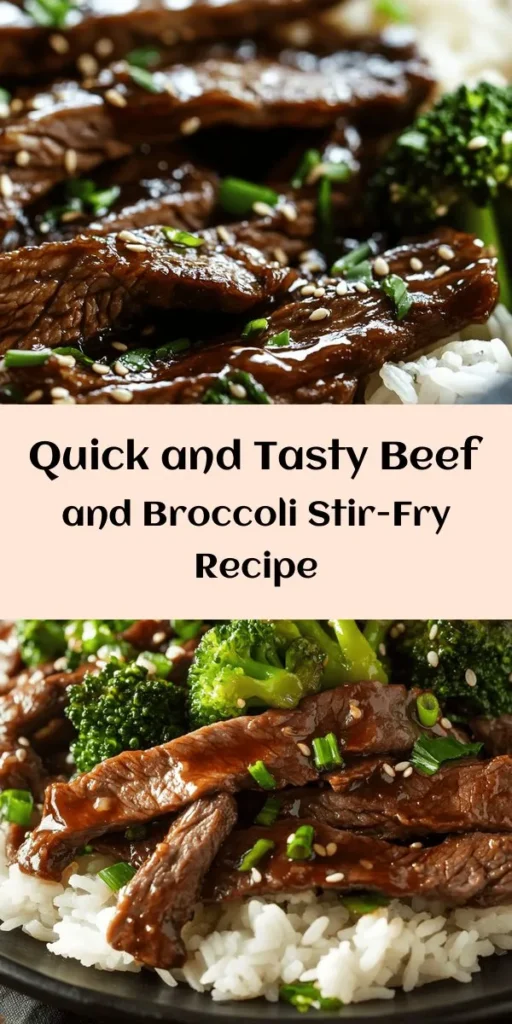 Elevate your dinner with this mouthwatering Sizzling Chinese Beef and Broccoli recipe! This quick stir-fry features thinly sliced flank steak marinated in savory sauces, paired with vibrant broccoli florets cooked to perfection. Fragrant garlic and ginger add an aromatic touch, making it irresistible. Serve it over fluffy jasmine rice and finish with a sprinkle of sesame seeds and green onions for a deliciously balanced meal. Perfect for busy weeknights!