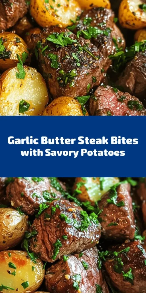 Indulge in this delicious Garlic Butter Steak Bites and Potatoes recipe! Juicy sirloin steak pieces are seared to perfection, then combined with tender baby potatoes tossed in a rich garlic butter sauce. Enhanced with fresh rosemary and thyme, this dish is bursting with flavor. Perfect for a quick weeknight dinner or a cozy weekend meal, it’s easy to make and a sure crowd-pleaser. Serve it up with a sprinkle of parsley for an elegant touch!