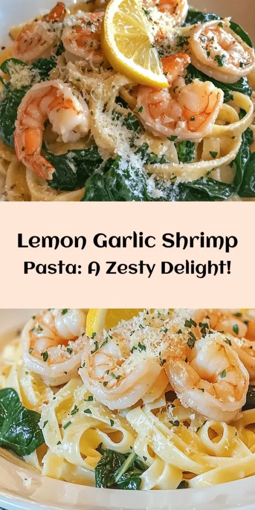 Indulge in the vibrant flavors of Zesty Lemon Garlic Shrimp Pasta! This quick and easy recipe features succulent shrimp sautéed with garlic and a hint of red pepper, tossed in a zesty lemon sauce with fresh baby spinach and al dente pasta. Finished with a sprinkle of Parmesan cheese and fresh parsley, it's the perfect weeknight meal that comes together in just 25 minutes. Elevate your dinner with this delicious and light dish that’s sure to impress!