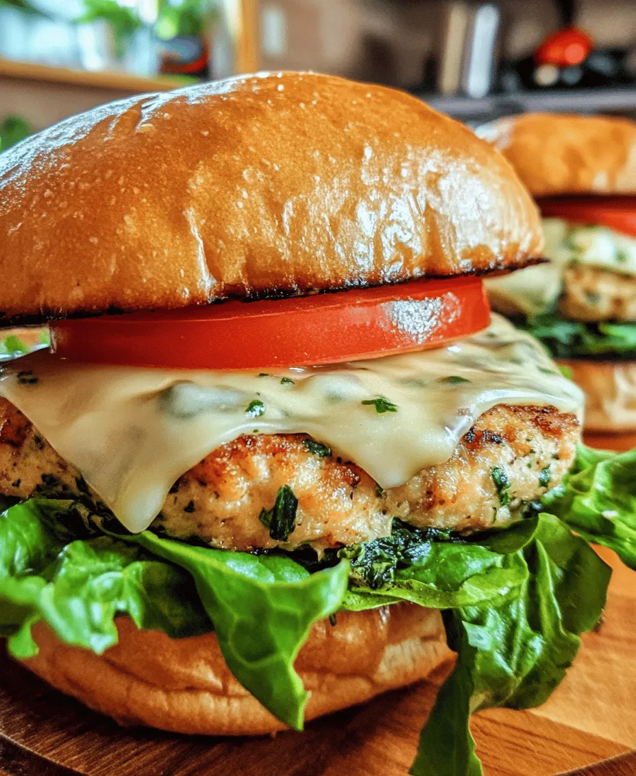 The combination of white cheddar cheese and fresh spinach in these chicken burgers creates a mouthwatering flavor profile that is sure to please even the pickiest eaters. White cheddar, known for its rich and creamy texture, complements the lean ground chicken beautifully, while the spinach adds a vibrant color and a hint of earthiness. This recipe is perfect for those who want to enjoy a burger without the heaviness that often comes with beef.