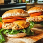 The combination of white cheddar cheese and fresh spinach in these chicken burgers creates a mouthwatering flavor profile that is sure to please even the pickiest eaters. White cheddar, known for its rich and creamy texture, complements the lean ground chicken beautifully, while the spinach adds a vibrant color and a hint of earthiness. This recipe is perfect for those who want to enjoy a burger without the heaviness that often comes with beef.