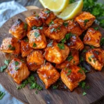 If you're searching for a delicious, easy-to-make dish that perfectly balances sweet, spicy, and savory flavors, look no further than Hot Honey Salmon Bites. This innovative recipe combines the rich taste of fresh salmon with the contrasting elements of honey's sweetness and the heat of Sriracha. The result is a delightful culinary adventure that tantalizes your taste buds while being simple enough for anyone to whip up.