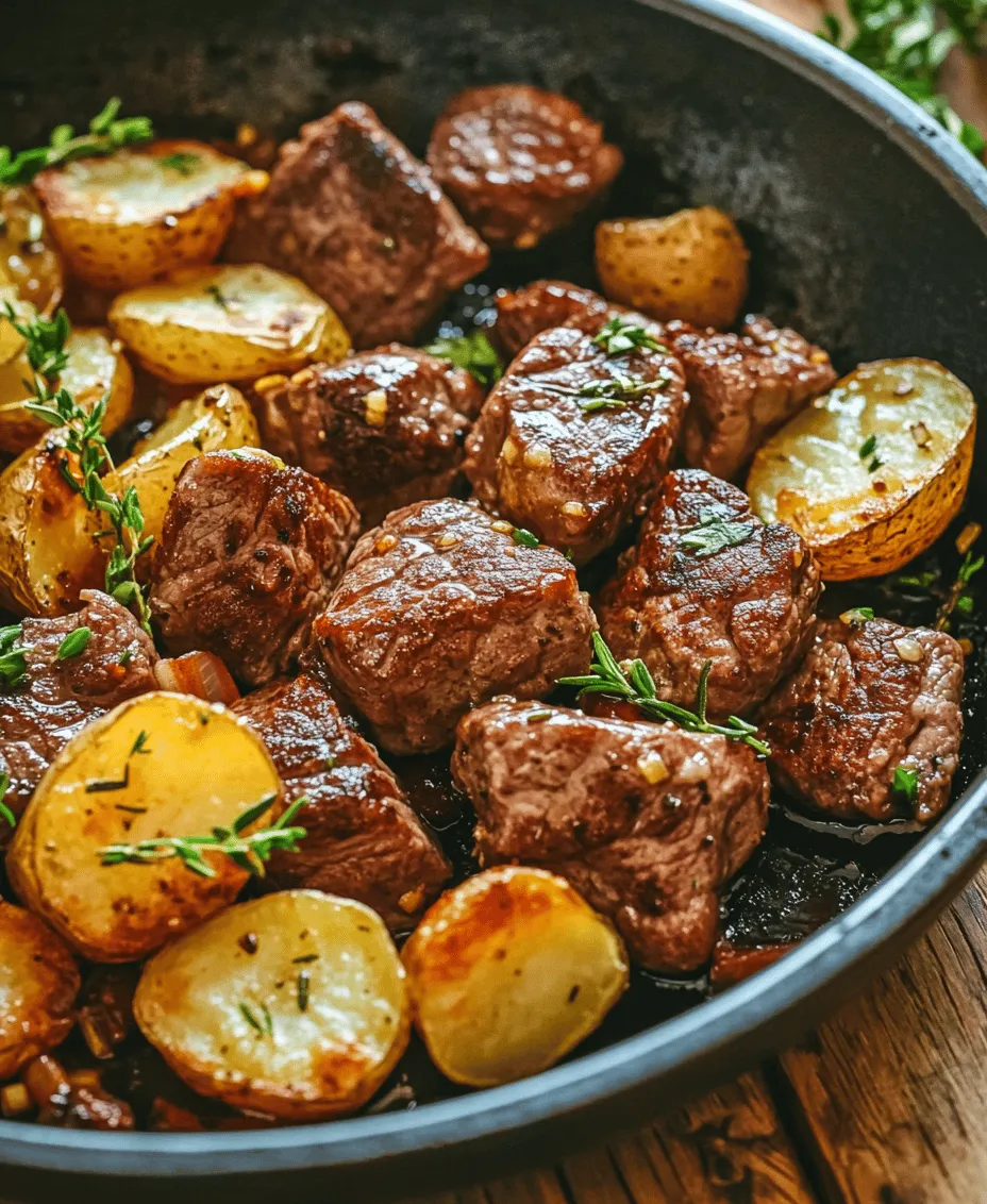 In the world of culinary delights, few combinations rival the rich, savory flavors of sizzling steak and crispy potatoes. Among the many dishes that showcase this pairing, Sizzling Garlic Butter Steak Bites & Crispy Potatoes stands out as a perfect harmony of textures and tastes. This recipe seamlessly blends tender sirloin steak with perfectly cooked potatoes, all enhanced by a luxurious garlic butter sauce that tantalizes the taste buds. Whether you’re planning a weeknight dinner to unwind after a long day or preparing a special meal for loved ones, this dish promises to impress both your family and guests.