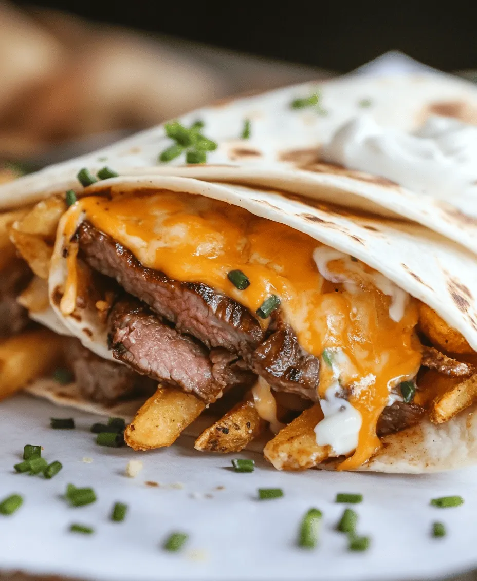 In the world of comfort food, few dishes can rival the indulgent pleasure of a burrito. The combination of flavorful fillings wrapped in a warm tortilla creates a satisfying meal that appeals to a wide range of palates. Enter the Steak & Cheese Dirty Fry Burrito—an exciting twist on traditional burritos that incorporates crispy fries, juicy ribeye steak, and gooey cheese, all enveloped in a soft tortilla. This dish is not just a meal; it's an experience that encapsulates the heart of fusion cuisine, where various culinary traditions collide to create something truly special.