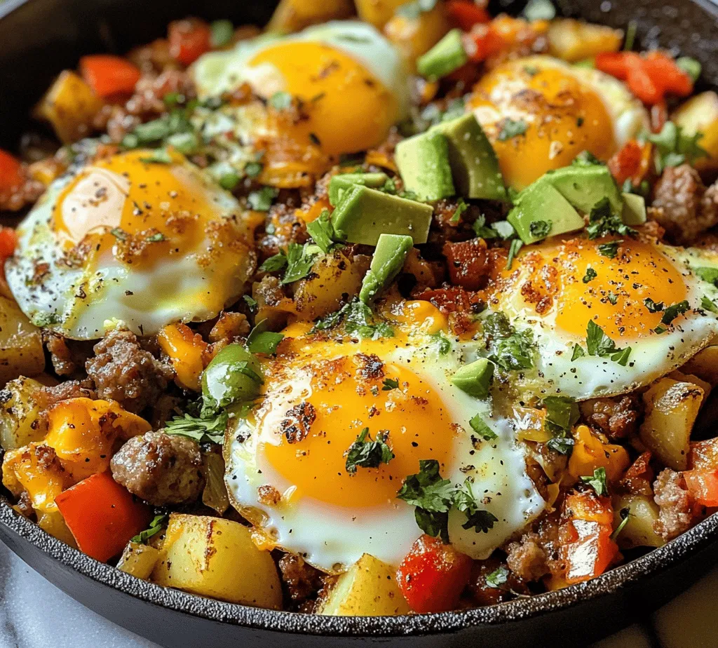 If you’re searching for a breakfast recipe that checks all the boxes for flavor, nutrition, and satisfaction, look no further than the Loaded Breakfast Hash Fiesta. This hearty dish is a delightful way to start your day, combining a medley of textures and tastes that will leave you feeling energized and ready to take on whatever comes your way. Imagine a vibrant plate filled with crispy potatoes, colorful bell peppers, savory breakfast sausage, and perfectly cooked eggs, all topped off with creamy avocado and a sprinkle of cheese. Each bite is a fiesta of flavors that celebrates the essence of breakfast in a way that is both comforting and exciting.
