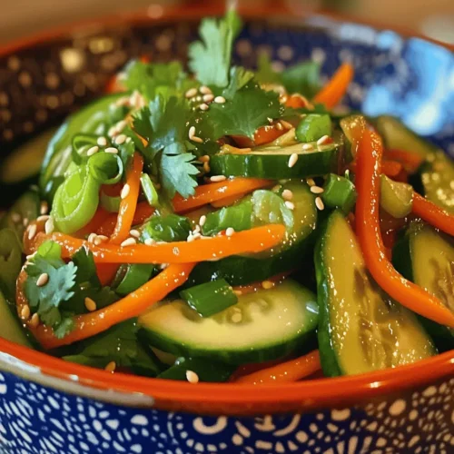 Asian cuisine is renowned for its intricate flavors and use of fresh ingredients, making it a favorite among food enthusiasts around the globe. The Zesty Asian Cucumber Salad showcases this culinary tradition, embracing the harmony of taste and nutrition. With a combination of sweet, salty, and tangy elements, this salad is a testament to the vibrant palate of Asian culinary arts.