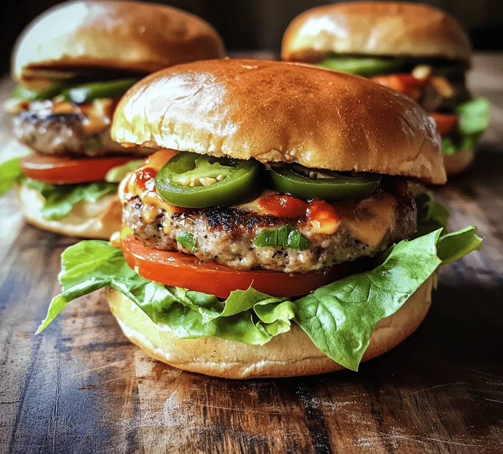 In recent years, turkey burgers have gained immense popularity as a healthier alternative to traditional beef burgers. With the rising trend of health-conscious eating, many people are seeking leaner protein sources that don't compromise on flavor. Turkey, particularly ground turkey, has emerged as a favored choice due to its lower fat content and rich protein profile. However, if you think turkey burgers are bland or boring, think again! This recipe for Spicy Jalapeño Turkey Burgers takes this healthy option to new heights by incorporating fresh jalapeños, adding a delightful kick and depth of flavor that will excite your taste buds.