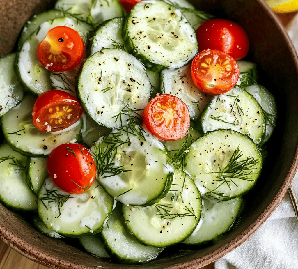 Salads have become a staple in cuisines around the globe, celebrated not only for their versatility but also for their health benefits. Whether served as a light meal, a side dish, or a colorful addition to a larger feast, salads can be adapted to suit any palate. One particularly vibrant and refreshing option is the Cucumber Dill Salad, a dish that perfectly embodies the spirit of summer with its crisp textures and bright flavors.
