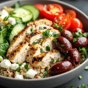 In a world increasingly focused on health consciousness, the Mediterranean diet stands out as an exemplary model of how to enjoy food that is both nutritious and delicious. It embraces a variety of fresh ingredients, healthy fats, and whole foods, focusing on balanced meals that leave you feeling satisfied. Today, we are excited to share a recipe that embodies these principles: Easy Healthy Greek Chicken Bowls. This dish is not only a feast for the senses but also a powerhouse of nutrition, making it perfect for lunch, dinner, or meal prep for the week ahead.