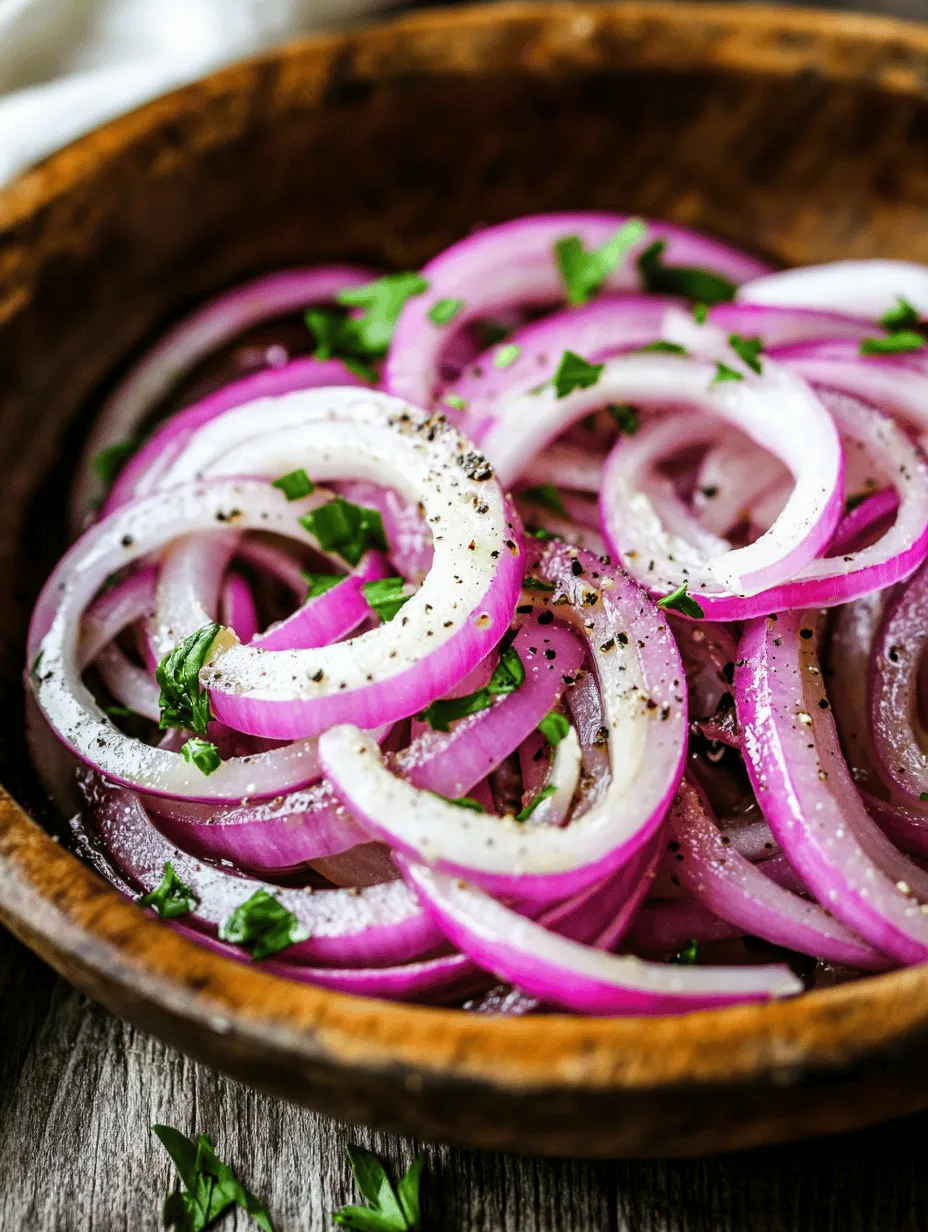 To create the perfect Zesty Sumac Onions, it is crucial to understand the roles and benefits of the key ingredients involved. Each component plays a significant part in the overall flavor profile and texture of the dish.