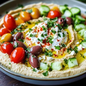 The Mediterranean diet is widely celebrated not only for its delicious flavors but also for its numerous health benefits. This dietary pattern emphasizes the consumption of whole grains, fresh fruits and vegetables, healthy fats, and lean proteins, making it a cornerstone of healthy eating. Among the myriad of dishes that embody the Mediterranean spirit, hummus stands out as a versatile, nutritious, and delicious option. Today, we’ll explore the recipe for Greek Style Loaded Hummus, a delightful twist on the traditional chickpea dip that is perfect for any occasion—whether it’s an appetizer at a dinner party, a healthy snack, or a flavorful addition to your meal prep.