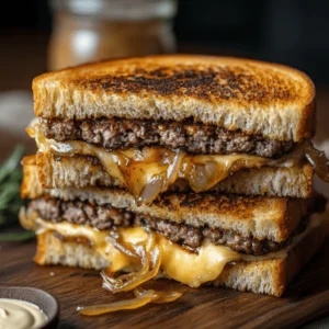 The classic patty melt is a beloved comfort food that has stood the test of time, capturing the hearts and taste buds of generations. This delightful sandwich is a harmonious blend of juicy beef patties, sweet caramelized onions, and melted cheese, all nestled between slices of toasted rye bread. The combination of these ingredients creates a symphony of flavors and textures that is both satisfying and comforting.