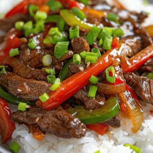 Sizzling Pepper Steak Delight is much more than a meal; it’s a culinary experience that transports you to the heart of Asian cuisine. This vibrant dish brings together the rich flavors of flank steak, the crunch of fresh bell peppers, and the aromatic touch of garlic and ginger. The result is a colorful, savory masterpiece that not only satisfies the palate but also delights the senses.