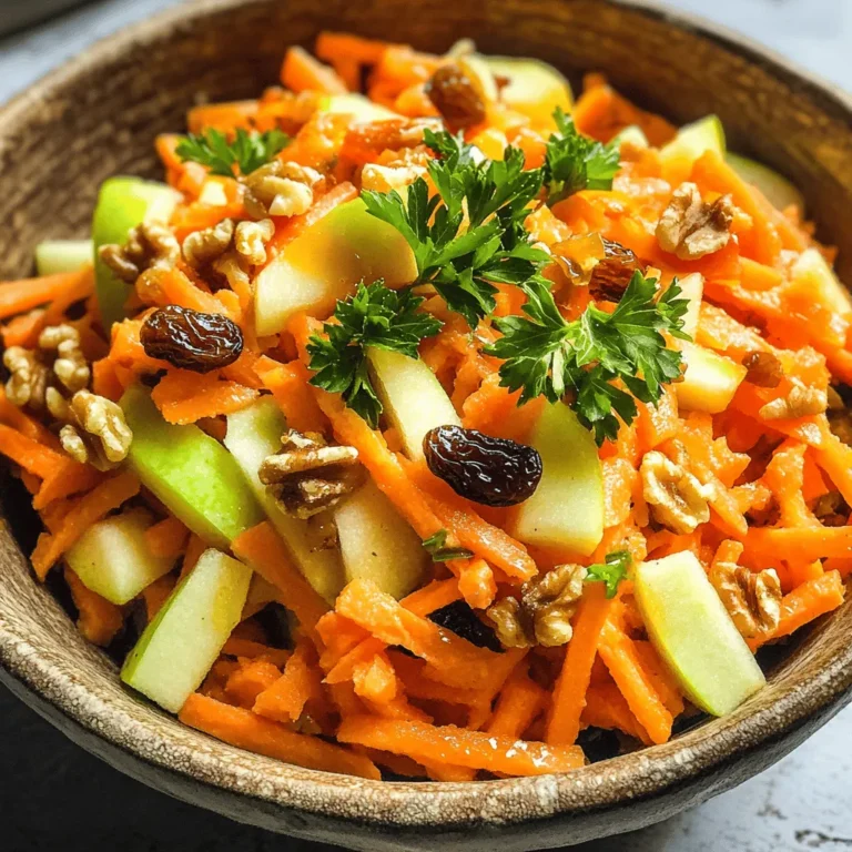Are you looking for a vibrant, nutritious dish that can bring a burst of flavor and color to your table? Look no further than the delightful Crunchy Carrot Apple Delight. This refreshing salad not only tantalizes the taste buds with its perfect balance of sweetness, tartness, and crunch, but it also offers numerous health benefits thanks to its wholesome ingredients. Imagine a medley of crisp carrots and juicy apples, all coming together in a harmonious blend that is as visually appealing as it is delicious.