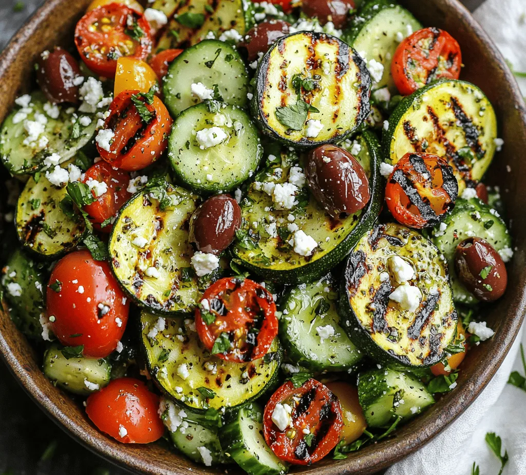 The allure of a refreshing salad is undeniable, especially during warm weather months. As the sun shines and gardens flourish, the desire for light, nutritious meals becomes even more pronounced. One salad that perfectly embodies the essence of summer is the Grilled Zucchini Greek Salad. This dish combines vibrant seasonal vegetables with the rich flavors of Greece, making it a delightful addition to any meal. The combination of textures and tastes—from the smoky grilled zucchini to the briny feta cheese—creates a symphony of flavors that will tantalize your taste buds.