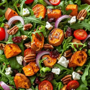 Sweet potatoes are the cornerstone of this salad, and for good reason. These vibrant tubers are a treasure trove of nutrients, providing an excellent source of vitamin A (in the form of beta-carotene), vitamin C, and various B vitamins. Not only are they rich in vitamins and minerals, but sweet potatoes are also packed with antioxidants, which play a crucial role in reducing oxidative stress in the body. The high fiber content in sweet potatoes aids digestion and helps keep you feeling full, making them a great addition to any meal.