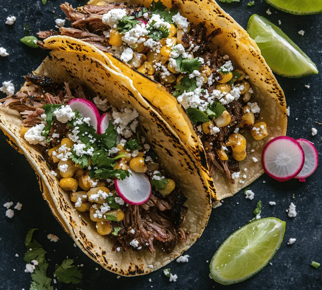 When it comes to comfort food, few dishes can rival the humble taco. With their vibrant flavors, endless filling possibilities, and cultural significance, tacos have earned their place as a beloved staple in many kitchens around the world. In this recipe, we elevate the taco experience with a twist: Braised Brisket Tacos with Street Corn and Jalapeño Lime Ranch. This dish marries the rich, savory goodness of braised brisket with the fresh, zesty flavors of street corn, all drizzled with a creamy jalapeño lime ranch dressing.