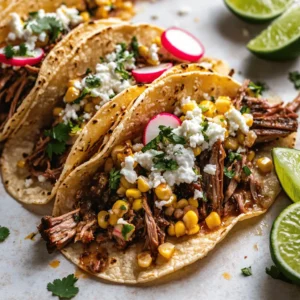 When it comes to comfort food, few dishes can rival the humble taco. With their vibrant flavors, endless filling possibilities, and cultural significance, tacos have earned their place as a beloved staple in many kitchens around the world. In this recipe, we elevate the taco experience with a twist: Braised Brisket Tacos with Street Corn and Jalapeño Lime Ranch. This dish marries the rich, savory goodness of braised brisket with the fresh, zesty flavors of street corn, all drizzled with a creamy jalapeño lime ranch dressing.