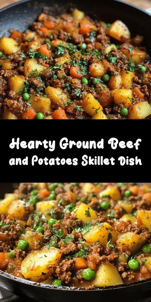 Get ready to savor a hearty and comforting meal with this Ground Beef and Potatoes recipe! Perfect for busy weeknights, this dish combines savory ground beef, tender potatoes, and vibrant veggies, creating a delicious one-skillet dinner. With a blend of paprika, Italian herbs, and a touch of Worcestershire sauce, each bite bursts with flavor. Easy to make in just 50 minutes, your family will love this simple yet satisfying dinner idea!
