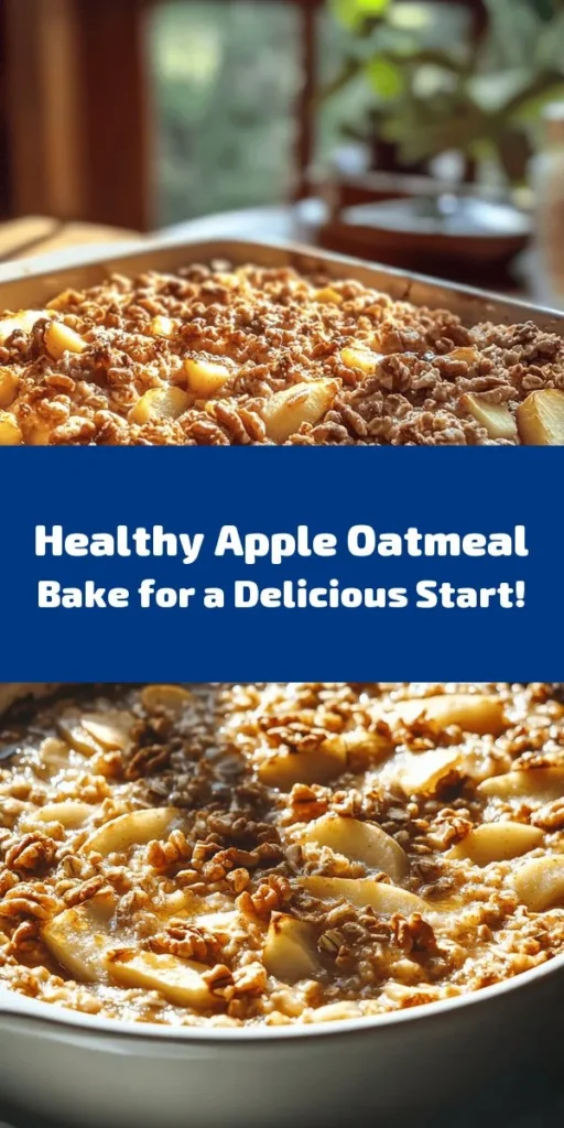 Start your mornings off right with this healthy and delicious Apple Oatmeal Breakfast Bake! Made with wholesome rolled oats, fresh apples, and a touch of sweetness from honey or maple syrup, this dish is both satisfying and nutritious. Quick to prepare, it bakes to perfection in under an hour, perfect for meal prepping or a cozy family breakfast. Enjoy it warm, drizzled with a little extra honey. Your taste buds will thank you!