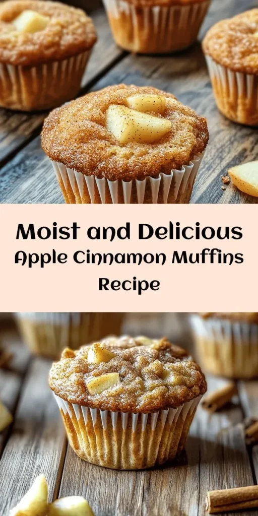 Indulge in the warm, comforting flavors of these Irresistible Moist Apple Cinnamon Muffins! Packed with juicy apples and a sprinkle of cinnamon, these crowd-pleasers are perfect for breakfast, brunch, or a snack. Easy to make with just a few simple ingredients, they bake up soft and delicious. Whether you enjoy them warm or at room temperature, each bite is a delightful treat. Try this recipe today and fill your kitchen with amazing aromas!