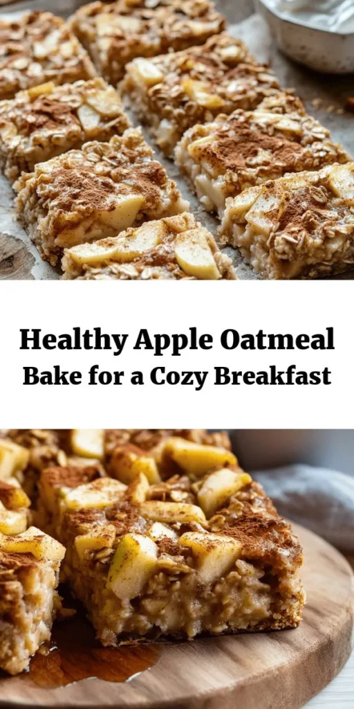 Start your day with this Irresistible Healthy Apple Oatmeal Breakfast Bake! Perfectly wholesome and easy to make, this recipe features rolled oats, diced apples, and a touch of maple syrup for sweetness. Just mix your wet and dry ingredients, bake until golden, and enjoy warm. Optionally add Greek yogurt for creaminess, raisins for a chewy bite, or nuts for an extra crunch. It's a delightful, nutritious breakfast that keeps well in the fridge for up to 5 days!