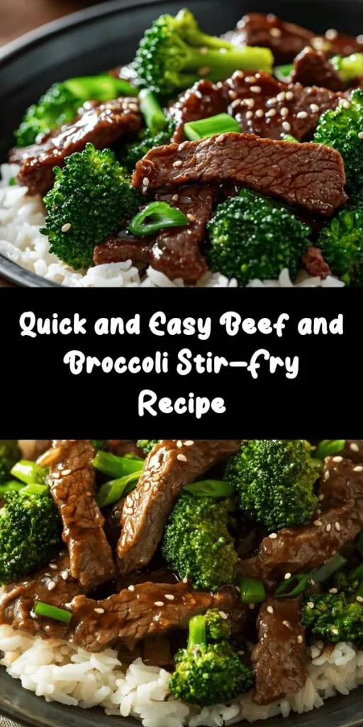 Discover the deliciousness of Tangy Chinese Beef and Broccoli Delight! This quick and easy recipe features tender flank steak and vibrant broccoli tossed in a flavorful sauce of soy, oyster sauce, and ginger. Perfect over a bed of jasmine rice, this dish is ready in just under an hour. Elevate your weeknight dinners with this satisfying meal that's both healthy and packed with flavor. Don't forget the sesame seeds and green onions for the perfect finish!