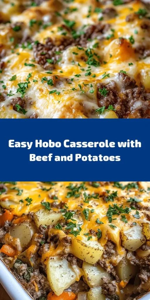Warm up with this delicious Hobo Casserole featuring ground beef, tender potatoes, and a medley of mixed vegetables. This comforting dish combines all the goodness of home cooking into one easy-to-bake meal. With layers of creamy mushroom soup and melted cheddar cheese, it's a family favorite for busy nights. Simple to prepare, enjoy it straight out of the oven and garnished with fresh parsley for a delightful finish. Perfect for serving 6!