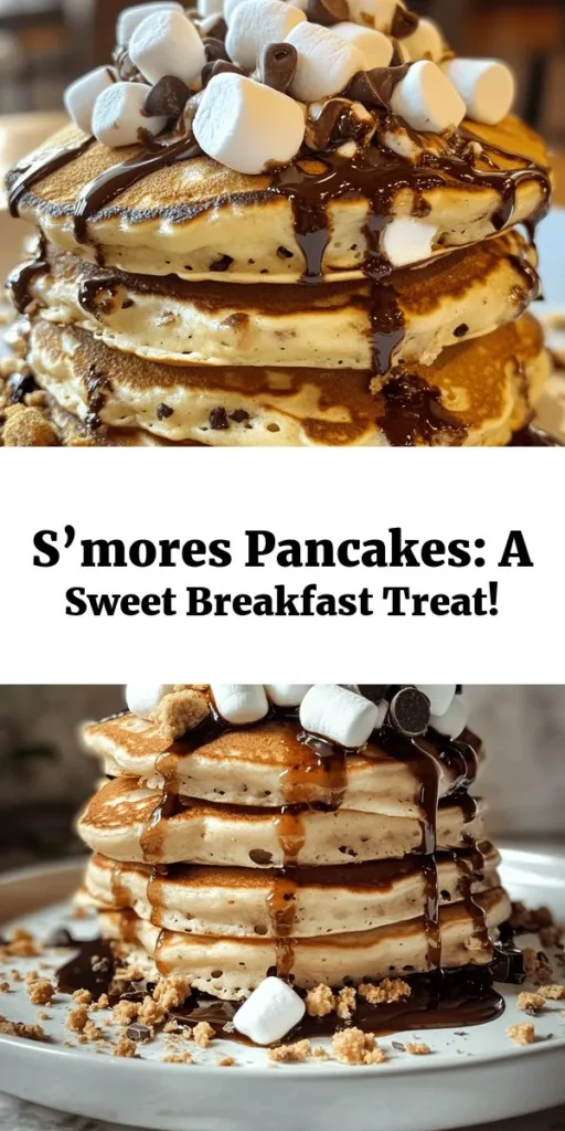Get ready to treat yourself to a breakfast that’s nothing short of heavenly with these irresistible S’mores Pancakes! Packed with graham cracker crumbs, fluffy mini marshmallows, and rich chocolate chips, this recipe transforms a classic campfire treat into a morning delight. Perfect for the whole family, each bite is bursting with flavor. Serve them warm, drizzled in chocolate syrup, for a sweet start to your day that will leave everyone wanting more!
